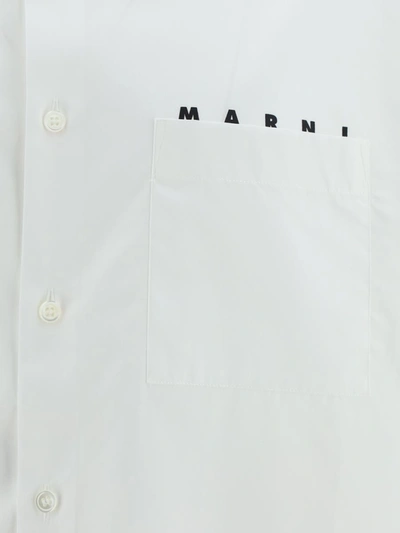 Shop Marni Shirts In Lily White.