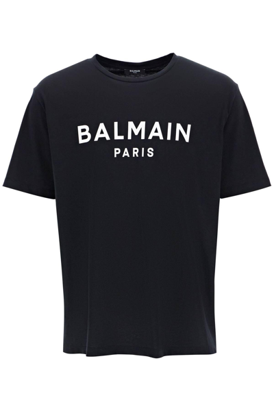 Shop Balmain Logo Print T Shirt