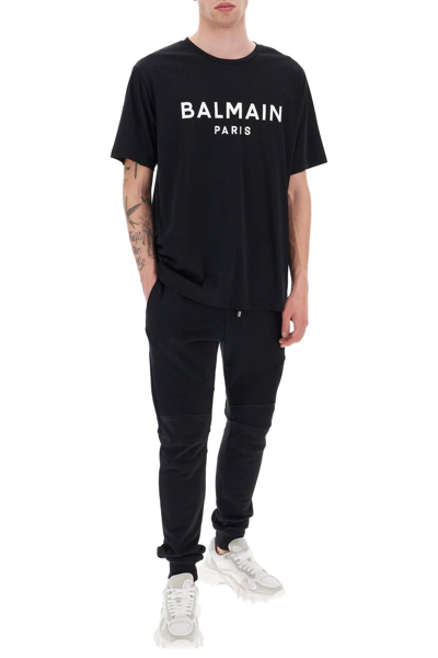 Shop Balmain Logo Print T Shirt