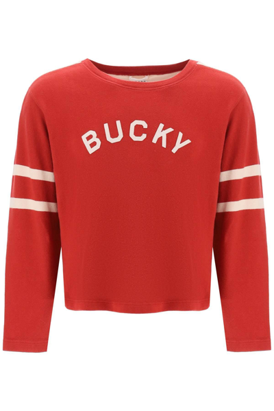 Shop Bode Bucky Two Tone Cotton Sweater