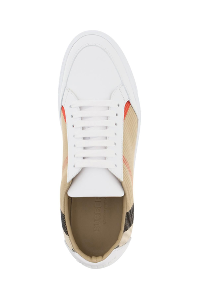 Shop Burberry Check Sneakers