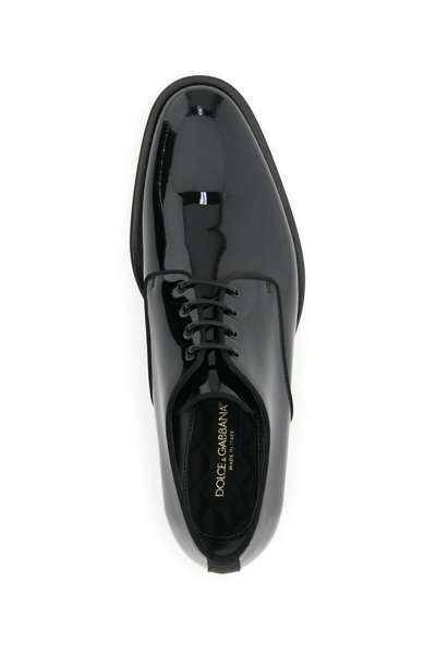 Shop Dolce & Gabbana Patent Leather Lace Up Shoes