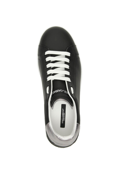 Shop Dolce & Gabbana Portofino Leather Sneakers