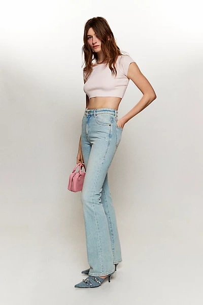 Shop Diesel 2003 D-escription Bootcut Flared Jean In Tinted Denim, Women's At Urban Outfitters