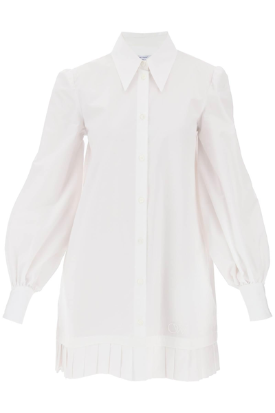 Shop Off-white Off White Mini Shirt Dress