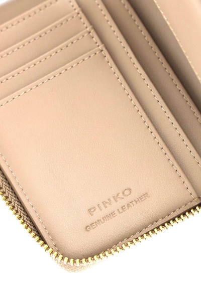 Shop Pinko Leather Zip Around Wallet