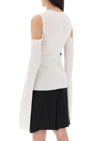 Shop Rick Owens Sweater With Cut Out Shoulders