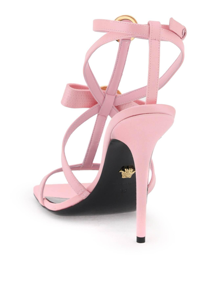 Shop Versace Sandals With Gianni Ribbon Bows