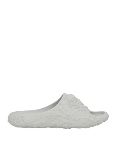 Shop Versace Man Sandals Light Grey Size 14 Rubber