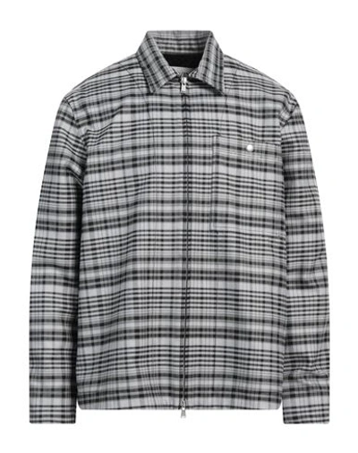 Shop Lanvin Man Shirt Grey Size 38 Cotton, Wool