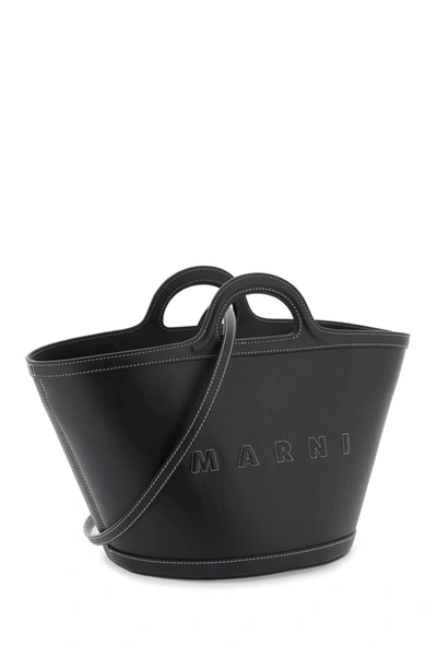 Shop Marni Leather Small Tropicalia Bucket Bag