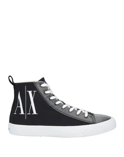 Shop Armani Exchange Man Sneakers Black Size 10.5 Textile Fibers