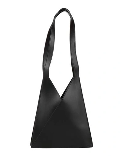 Shop Mm6 Maison Margiela Woman Shoulder Bag Black Size - Cow Leather