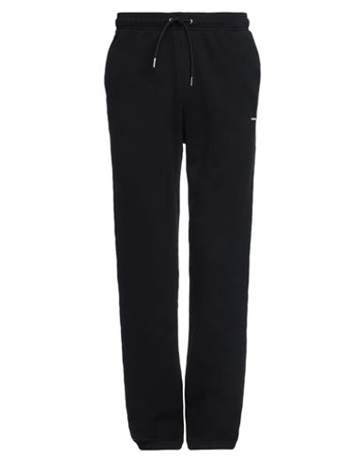 Shop Sandro Man Pants Black Size L Cotton, Polyester
