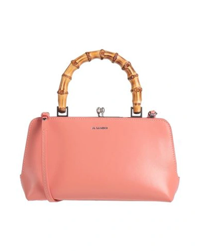 Shop Jil Sander Woman Handbag Pastel Pink Size - Soft Leather