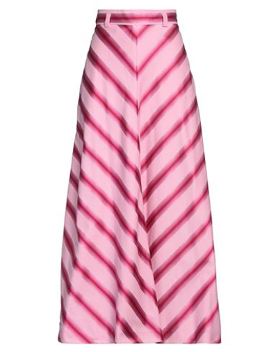 Shop Etro Woman Maxi Skirt Pink Size 8 Cotton, Viscose, Silk