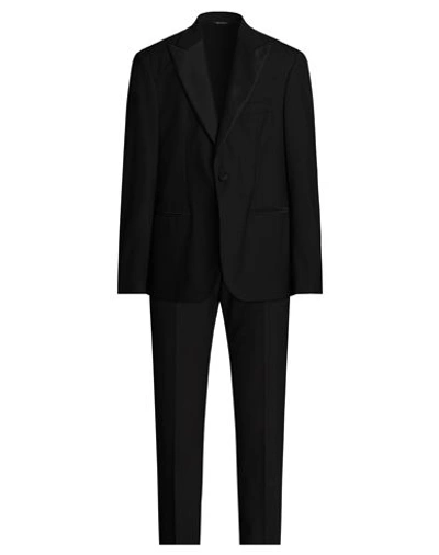 Shop Gabo Napoli Man Suit Black Size 46 Wool