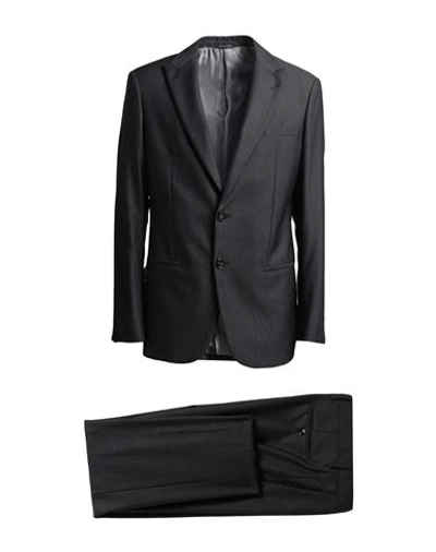 Shop Giorgio Armani Man Suit Black Size 40 Virgin Wool, Silk