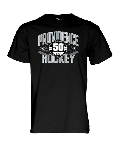 Blue 84 Men's And Women's  Black Providence Friars 50th Anniversary Hockey T-shirt In Black