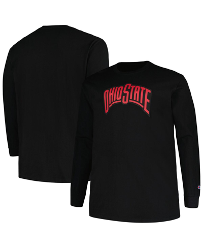 Shop Profile Men's  Black Ohio State Buckeyes Big And Tall Pop Long Sleeve T-shirt