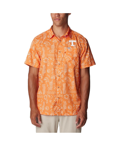 Shop Columbia Men's  Tennessee Orange Tennessee Volunteers Super Slack Tide Omni-wick Button-up Shirt