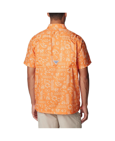 Shop Columbia Men's  Tennessee Orange Tennessee Volunteers Super Slack Tide Omni-wick Button-up Shirt