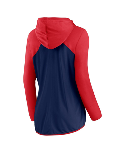 Fanatics Women's  Navy, Red Boston Red Sox Forever Fan Full-zip Hoodie Jacket In Navy,red