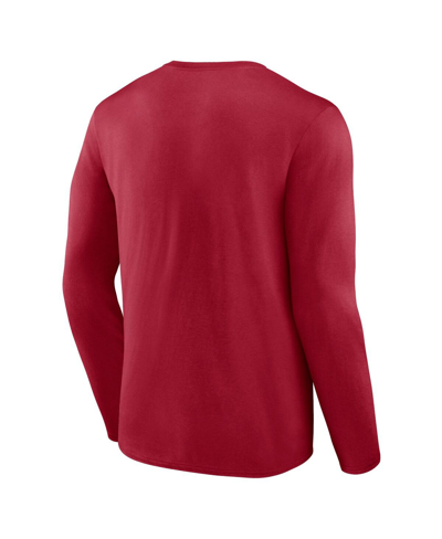 Shop Fanatics Men's  Red Atlanta Falcons Big And Tall Wordmark Long Sleeve T-shirt