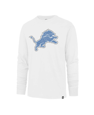 Shop 47 Brand Men's ' White Distressed Detroit Lions Premier Franklin Long Sleeve T-shirt