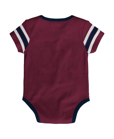 Outerstuff Infant Boys And Girls Burgundy Colorado Avalanche Hockey Jersey Bodysuit In Burgundy