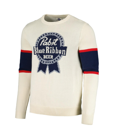 Shop American Needle Men's  Cream Pabst Blue Ribbon Mccallister Pullover Sweater