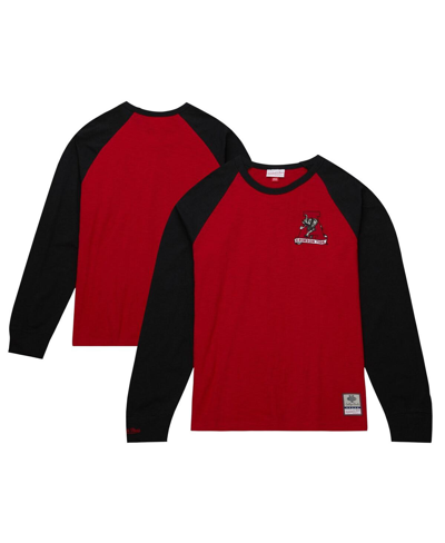 Mitchell & Ness Men's  Crimson Alabama Crimson Tide Legendary Slub Raglan Long Sleeve T-shirt In Crimson