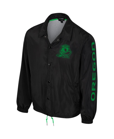 The Wild Collective Men's And Women's  Black Oregon Ducks Coaches Full-snap Jacket In Black