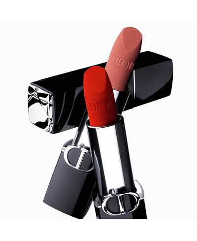 Shop Dior Rouge  Lipstick In Mystere Velvet - An Orangy Brown
