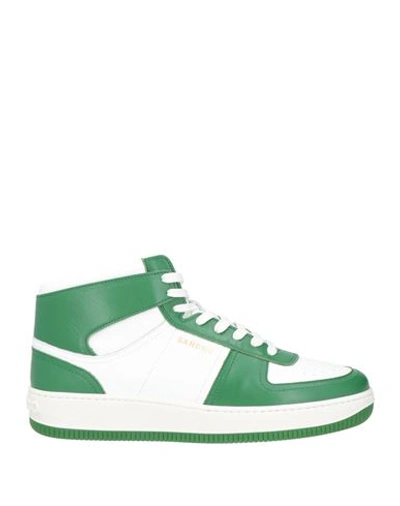 Sandro Man Sneakers Green Size 12 Soft Leather In Green