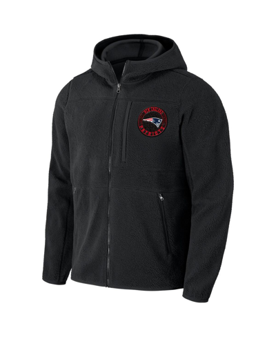 Fanatics Men's Nfl X Darius Rucker Collection By  Black New England Patriots Sherpa Full-zip Hoodie In Black