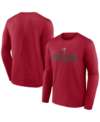 Fanatics Branded Red Tampa Bay Buccaneers Stack The Box Long Sleeve T-shirt In Red