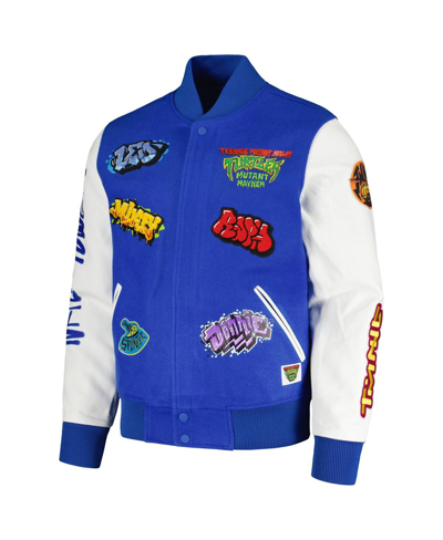 Freeze Max Men's  Royal Teenage Mutant Ninja Turtles Turtle Power Varsity Full-snap Jacket In Royal