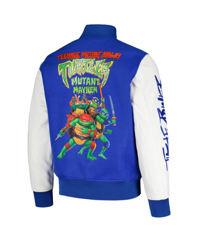 Freeze Max Men's  Royal Teenage Mutant Ninja Turtles Turtle Power Varsity Full-snap Jacket In Royal