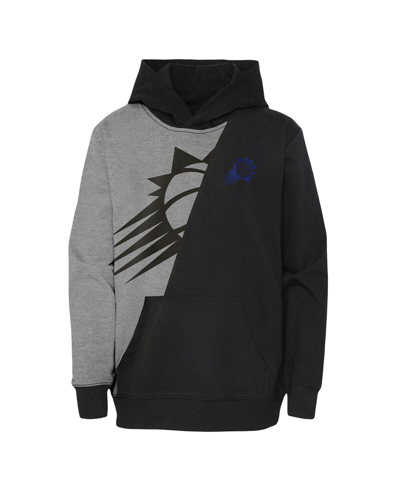 Outerstuff Preschool Boys And Girls Heather Gray, Black Phoenix Suns Unrivaled Split Pullover Hoodie In Heather Gray,black