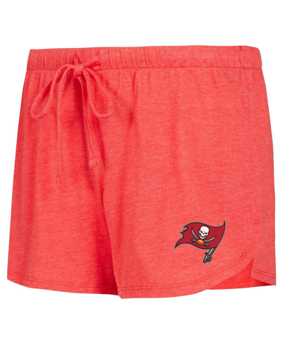 Concepts Sport Women's  Red, Black Tampa Bay Buccaneers Raglan Long Sleeve T-shirt And Shorts Lounge In Red,black