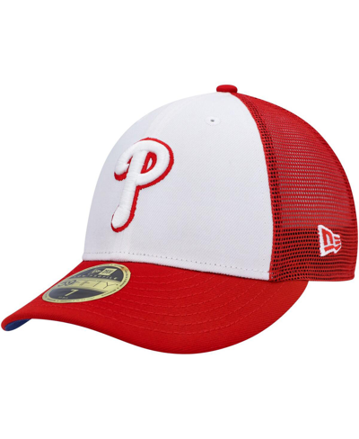 Shop New Era Men's  White, Red Philadelphia Phillies 2023 On-field Batting Practice Low Profile 59fifty Fi In White,red