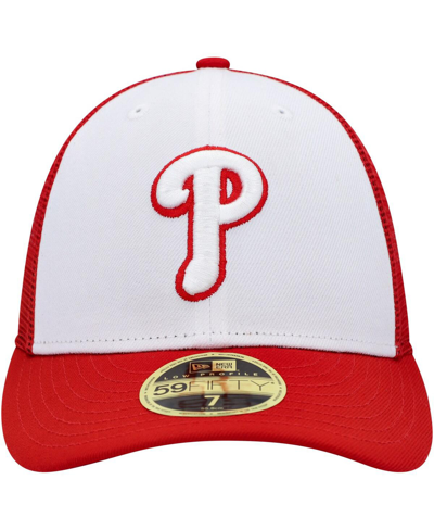 New Era White/red Philadelphia Phillies 2023 On-field Batting Practice Low Profile 59fifty Fitted Ha In White,red
