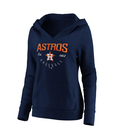 Shop Fanatics Women's  Navy Houston Astros Core Live For It V-neck Pullover Hoodie