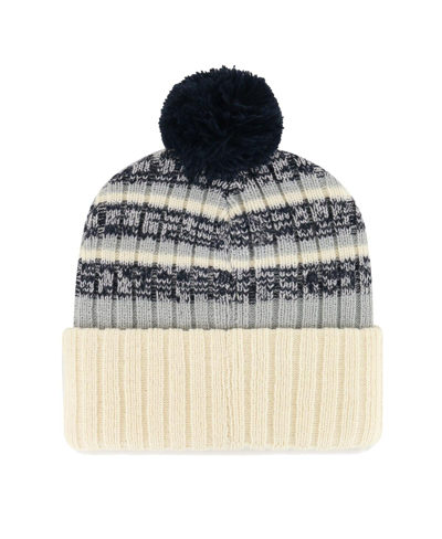 Shop 47 Brand Men's ' Natural New York Yankees Tavern Cuffed Knit Hat With Pom