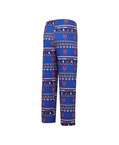 Concepts Sport Men's  Royal New York Mets Knit Ugly Sweater Long Sleeve Top And Pants Set In Royal