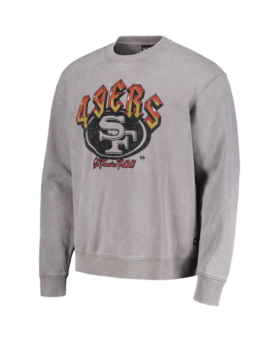 The Wild Collective Unisex  Gray San Francisco 49ers Distressed Pullover Sweatshirt In Gray