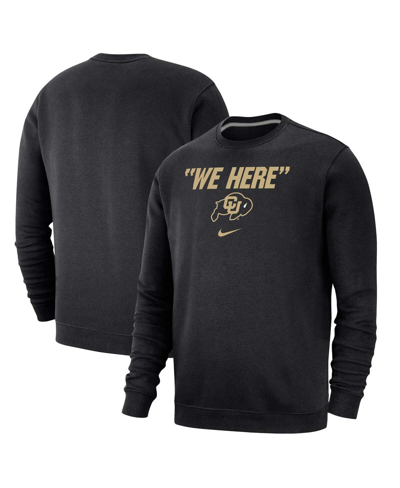 Shop Nike Men's  Black Colorado Buffaloes We Here Club Fleece Pullover Sweatshirt