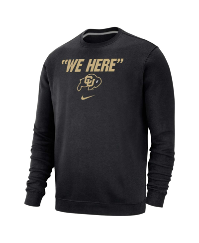 Nike Men's  Black Colorado Buffaloes We Here Club Fleece Pullover Sweatshirt In Black