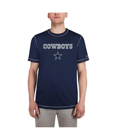 Shop New Era Men's  Navy Dallas Cowboys Third Down Puff Print T-shirt